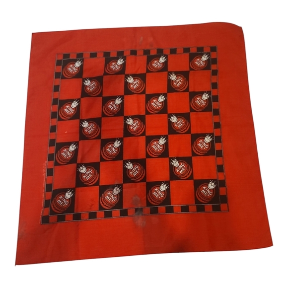 Vintage 1988 Burger King “King Me!” Checkerboard Bandana | Fast Food Promo - Picture 3 of 7